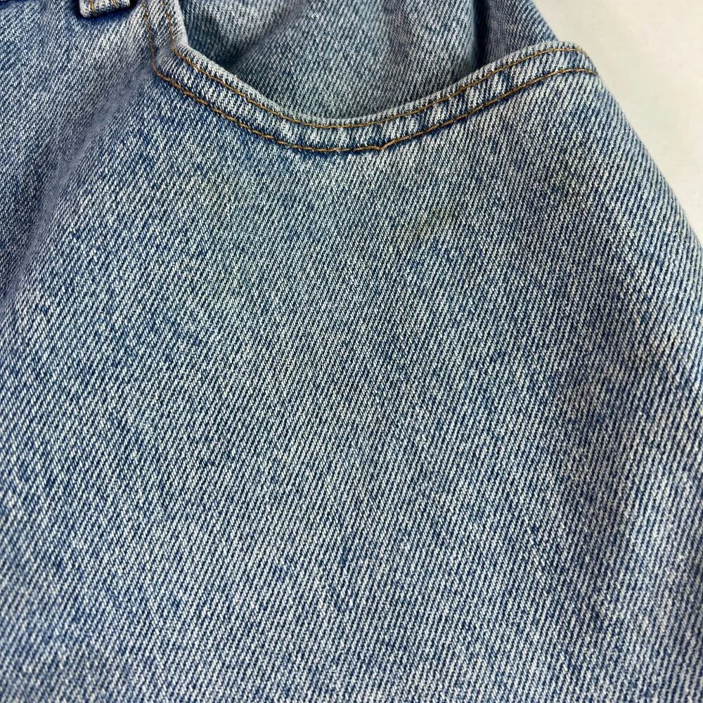 Y2K Levi's Jeans Shorts Men 35* 560 Loose Blue Faded Cut Off Denim Jorts Tag 36